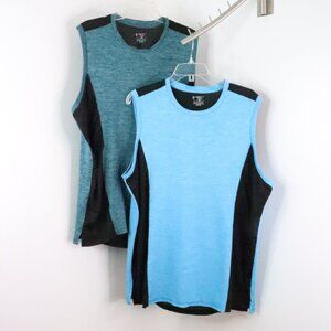 2pc Liberty Pro Men's XL Sleeveless Wicking Mesh Activewear Athletic Tank Tops